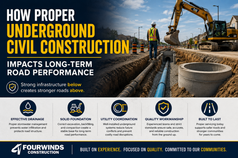 How Proper Underground Civil Construction Impacts Long-Term Road Performance