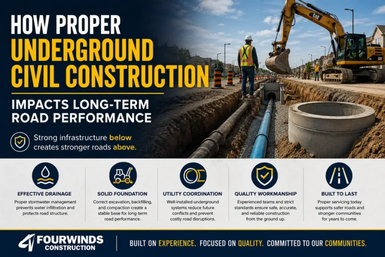 How Proper Underground Civil Construction Impacts Long-Term Road Performance